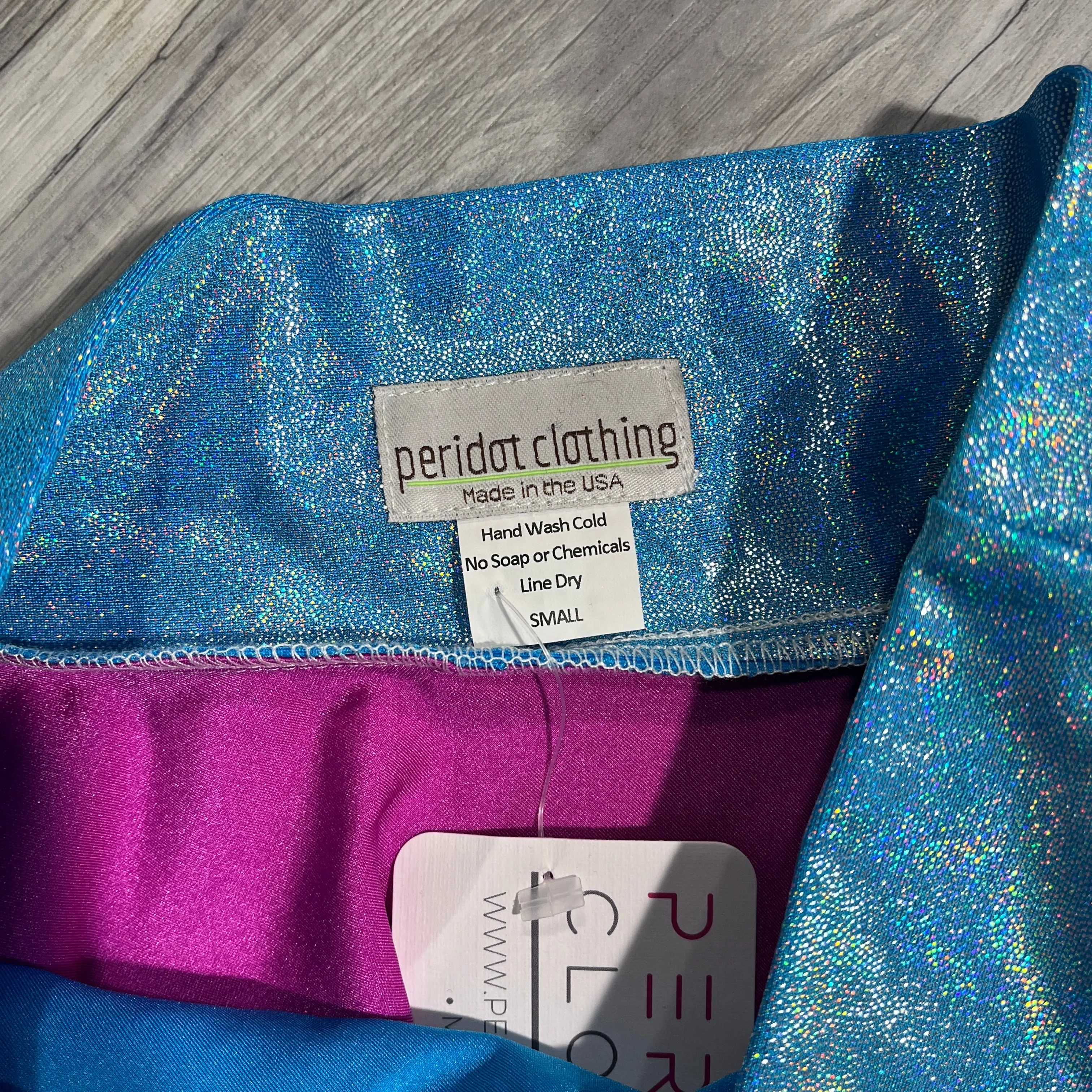 SALE - SMALL - Pink and Blue Sparkle Petal Skater Skirt