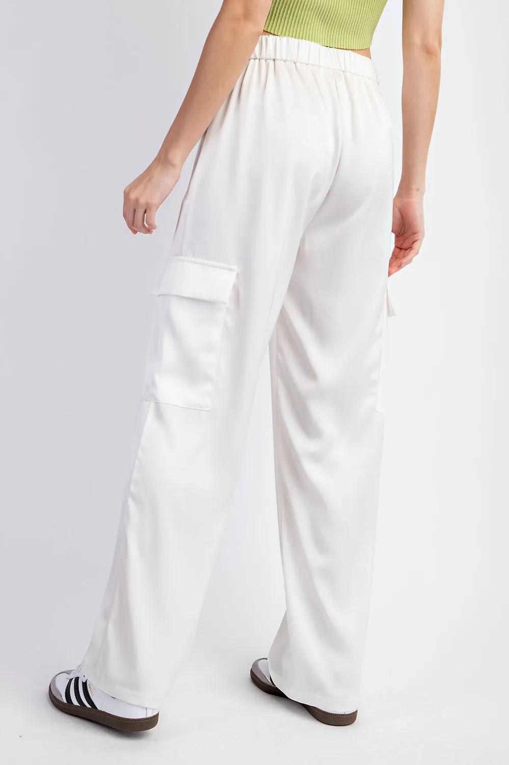 Satin Cargo Pants