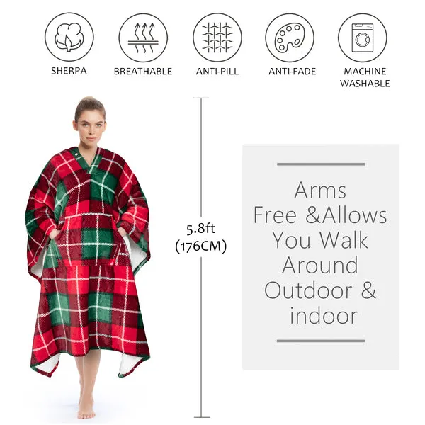 Sherpa Wearable Blanket Poncho Pattern