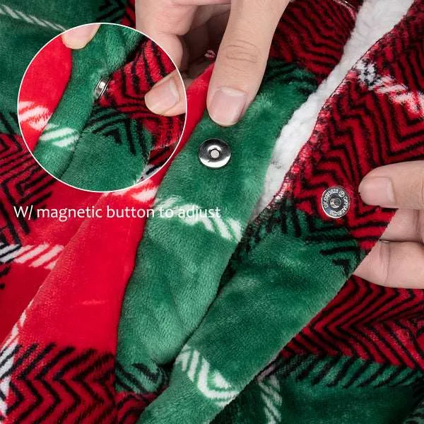 Sherpa Wearable Blanket Poncho Pattern