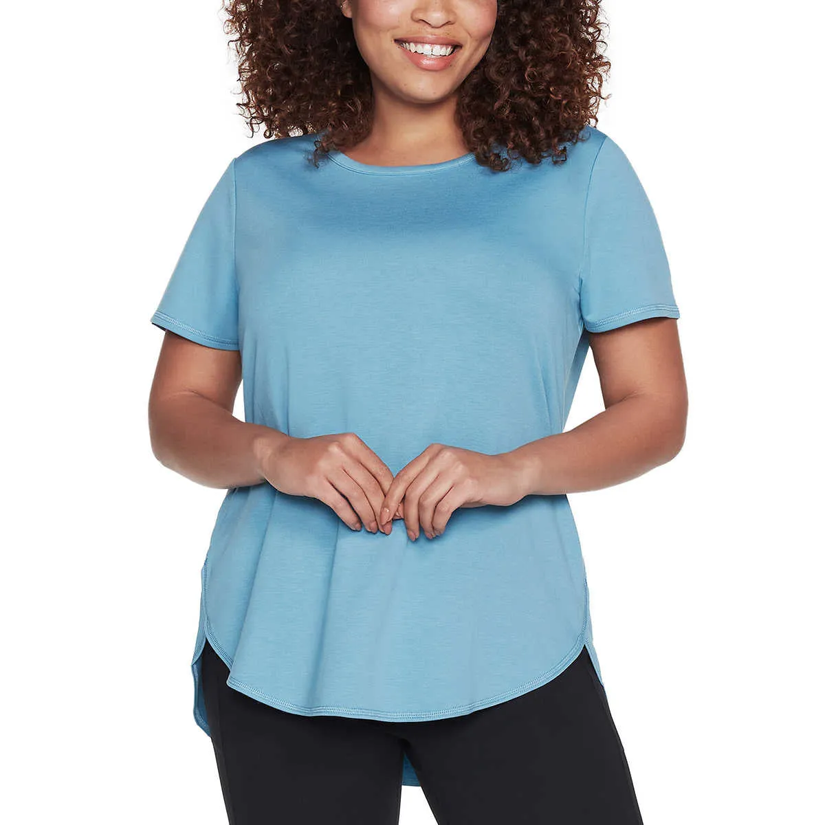 Skechers Women's 2-Pack Lightweight Tee Soft Active Casual Tunic T-Shirt