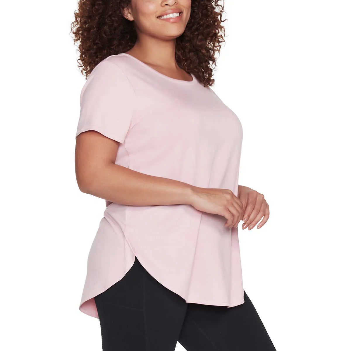 Skechers Women's 2-Pack Lightweight Tee Soft Active Casual Tunic T-Shirt