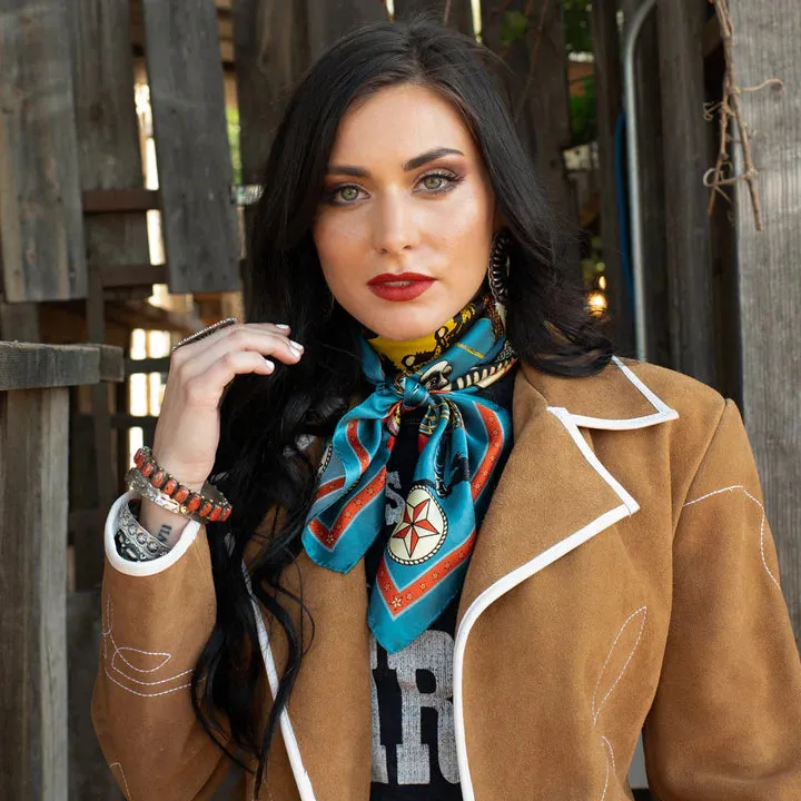 Star of the West Silk Scarf choice of sizes and colors
