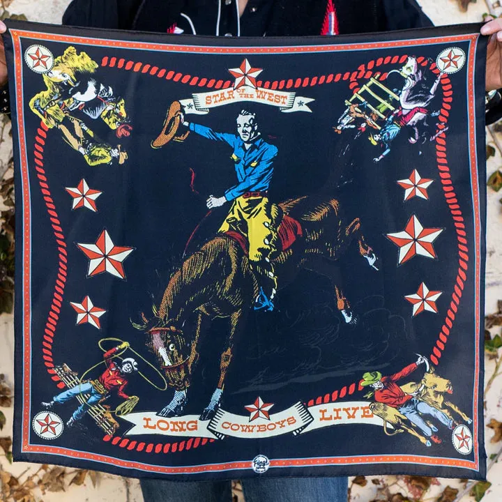 Star of the West Silk Scarf choice of sizes and colors