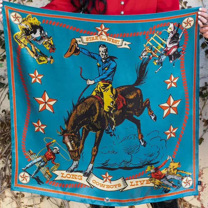 Star of the West Silk Scarf choice of sizes and colors