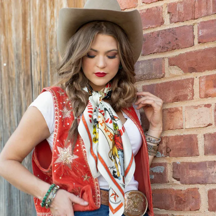 Star of the West Silk Scarf choice of sizes and colors