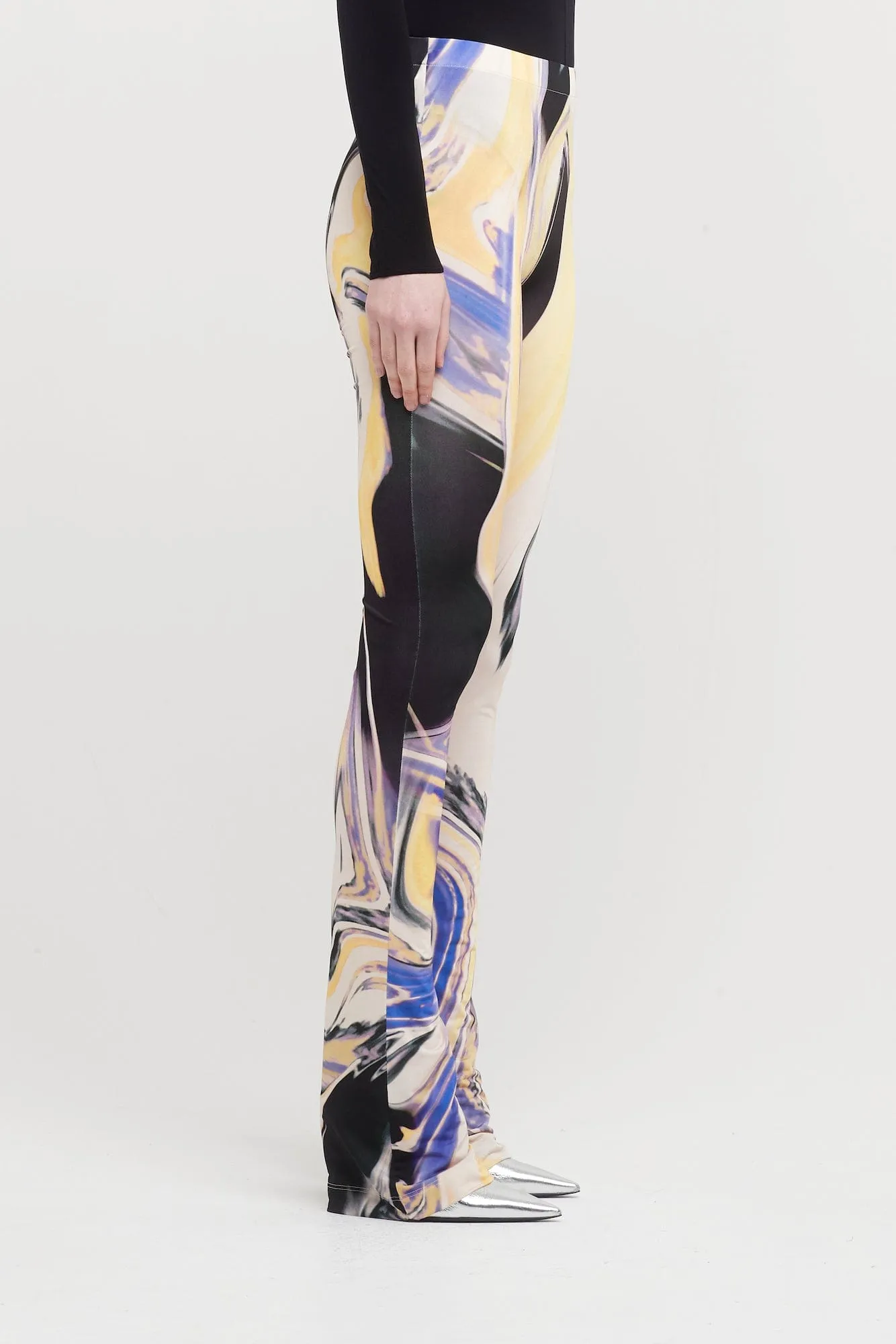 The Attico Long Pants in Lavander/Sunflower/Ivory