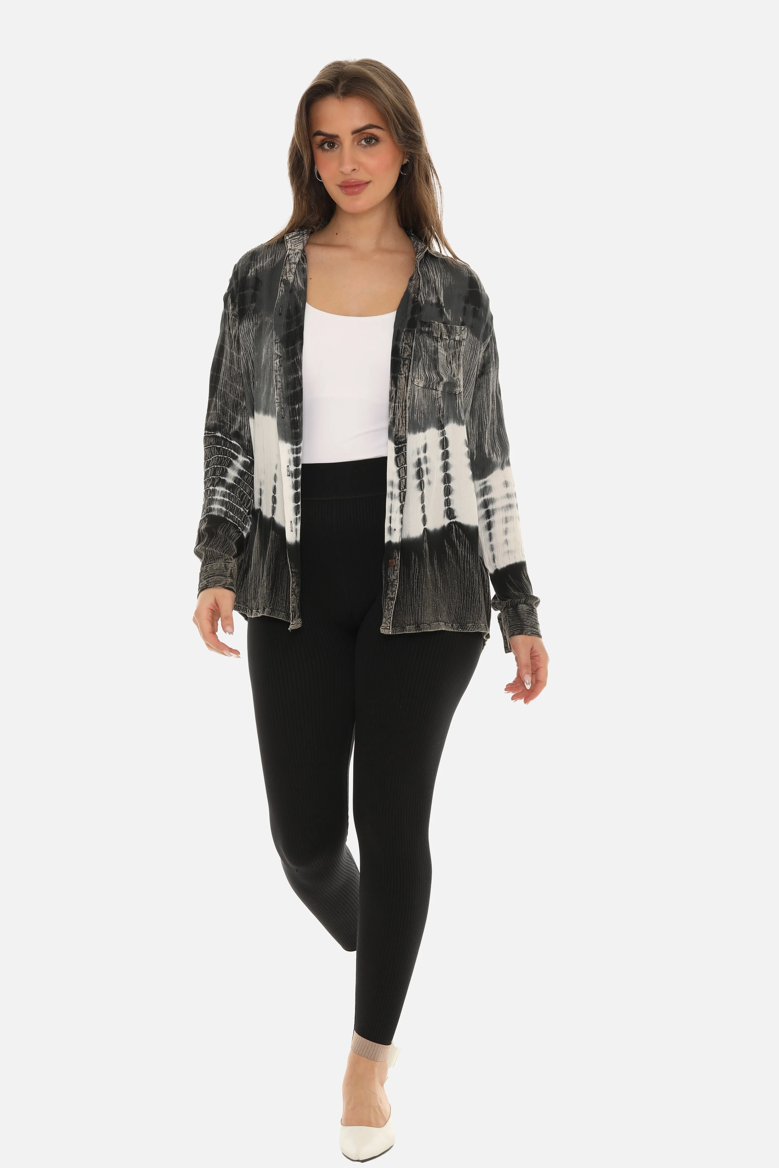 Tie Dye Button Down Women's Shirt