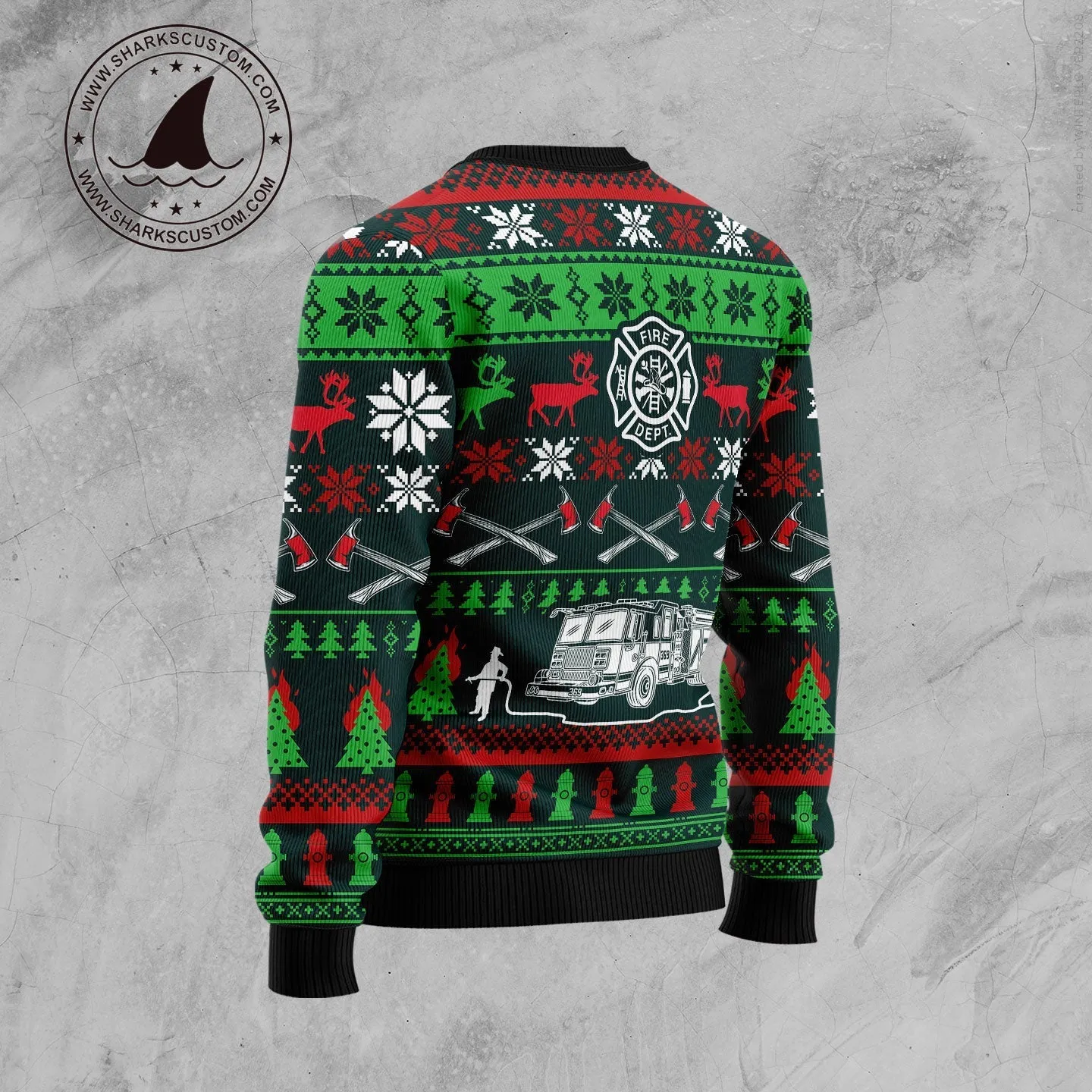 Ugly Christmas Sweater JulesRoche All-Over Print Trendy Holiday
