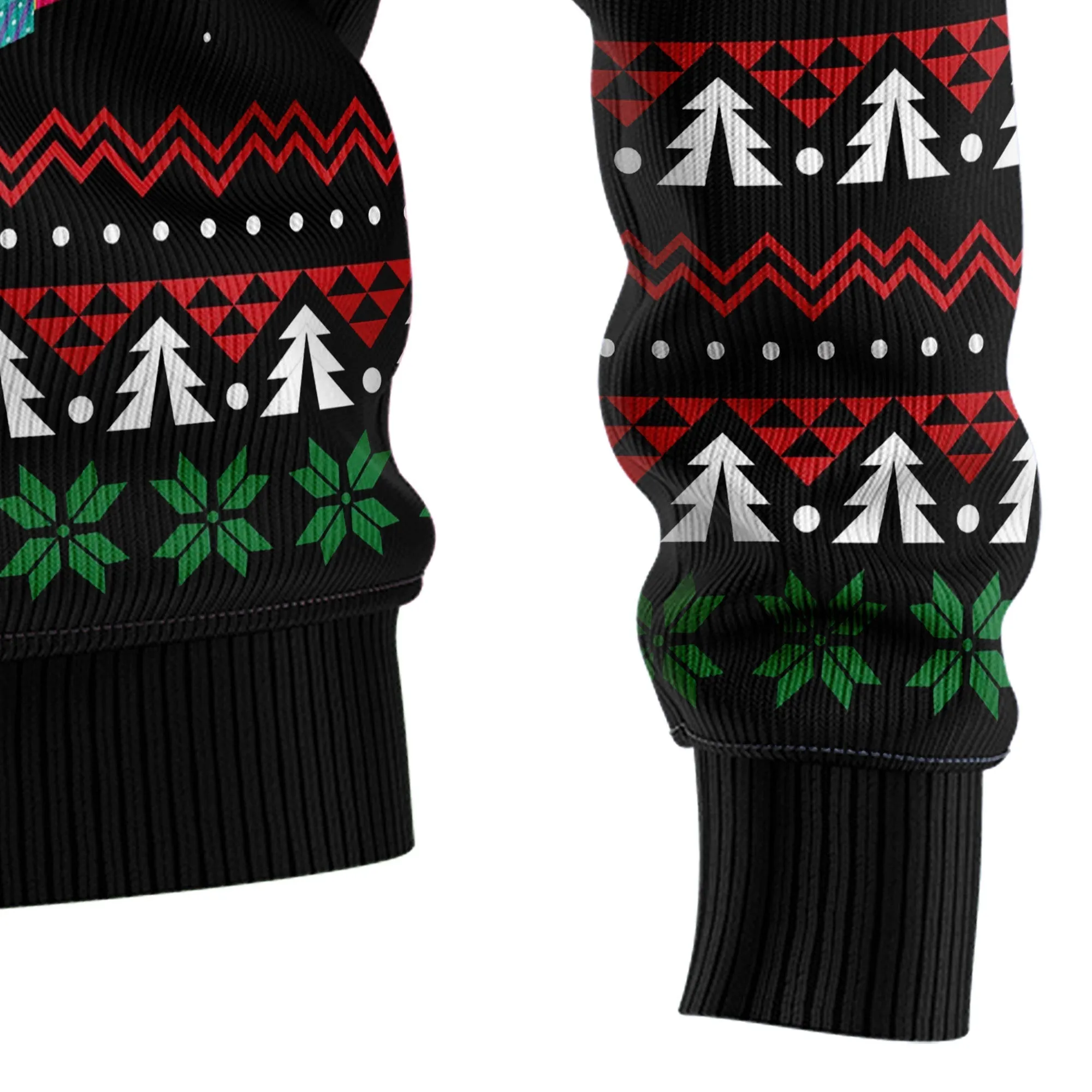 Ugly Christmas Sweater JulesRoche All-Over-Print Warm Wool Blend