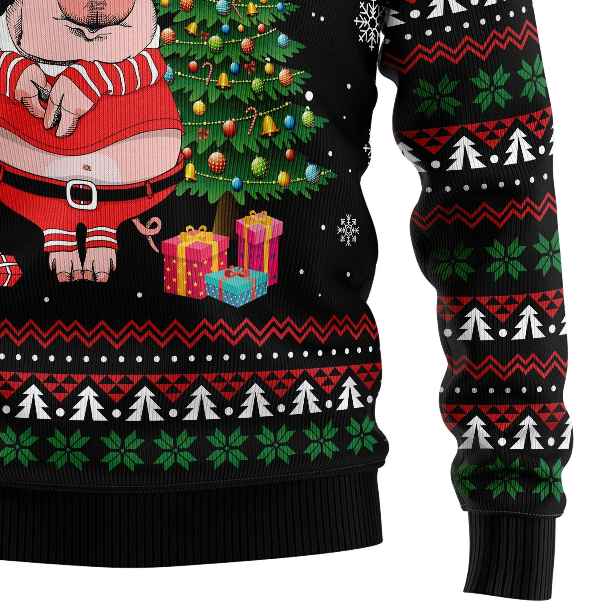 Ugly Christmas Sweater JulesRoche All-Over-Print Warm Wool Blend