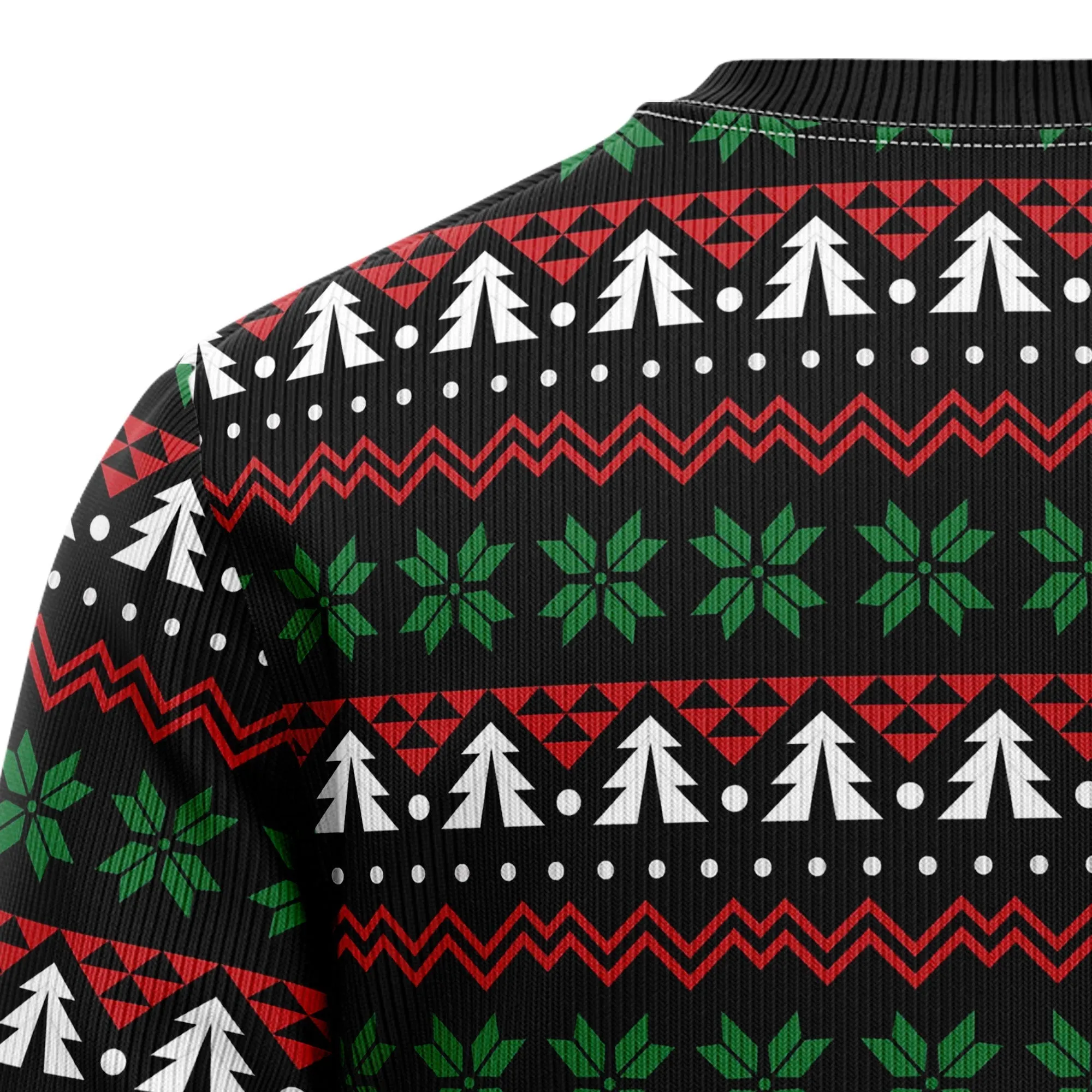 Ugly Christmas Sweater JulesRoche All-Over-Print Warm Wool Blend