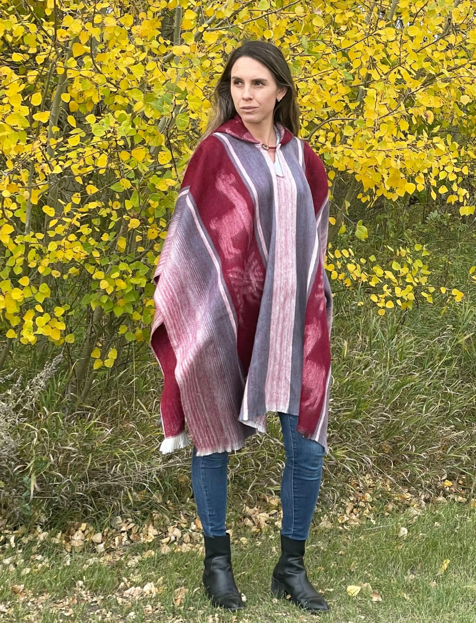 Unique Soft Luxurious Ecuadorian Alpaca Fiber Poncho
