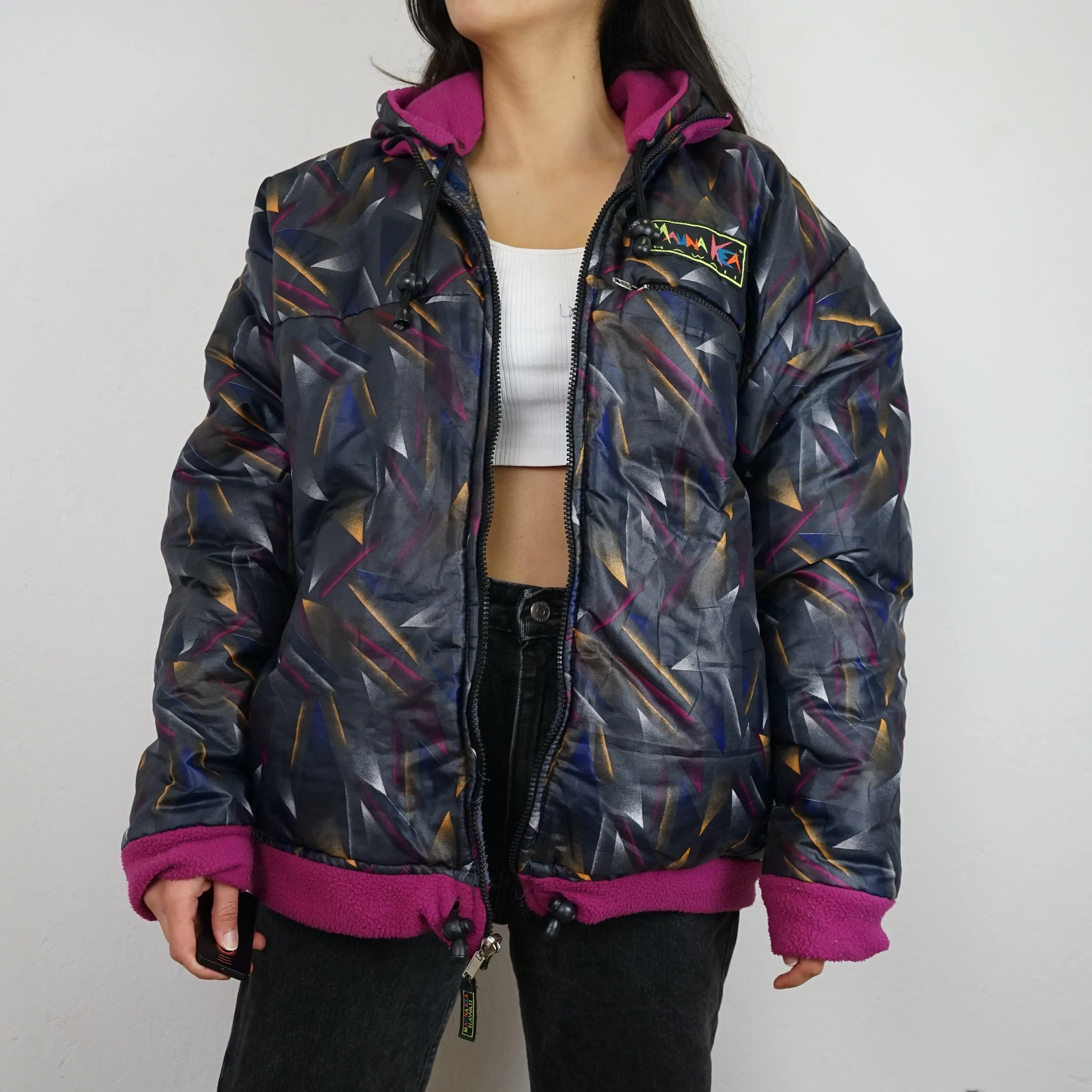 Vintage reversible fleece Ski Jacket Size M