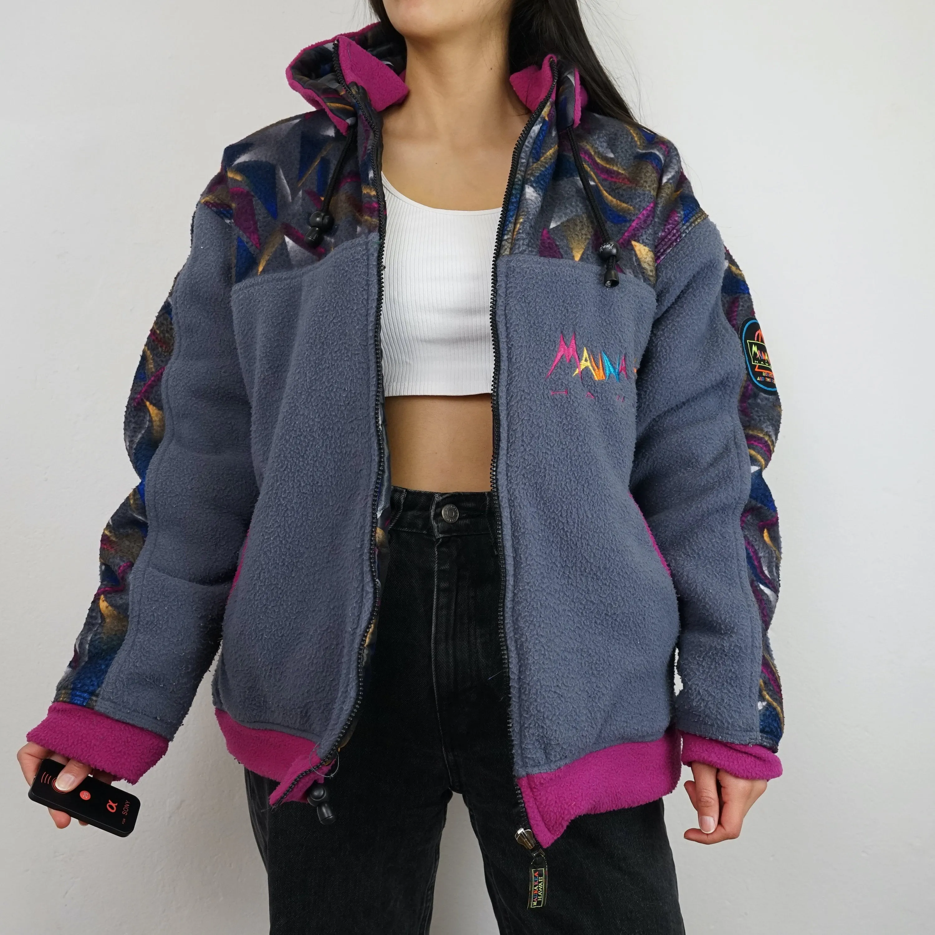Vintage reversible fleece Ski Jacket Size M