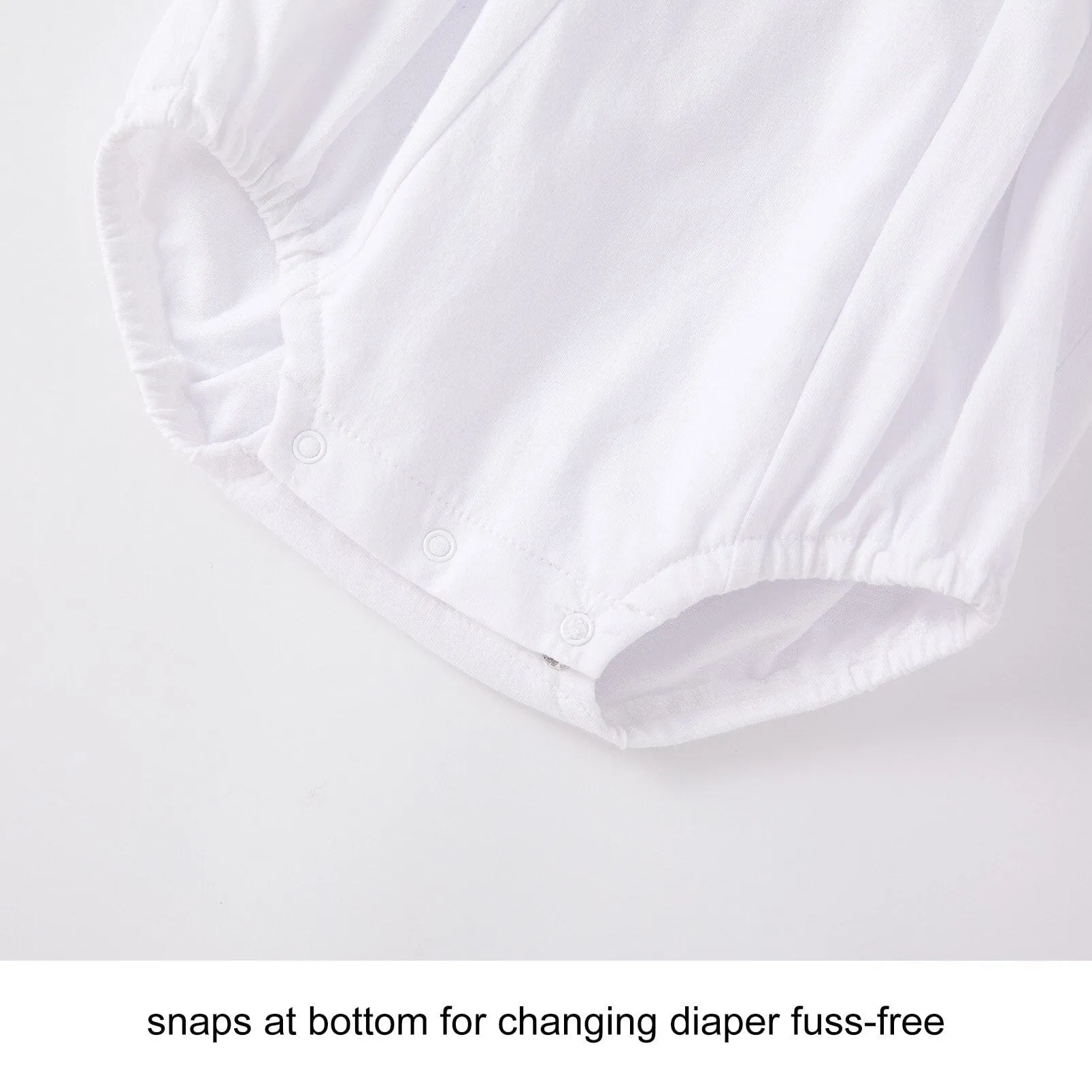White Baby Short Sleeve Bodysuit