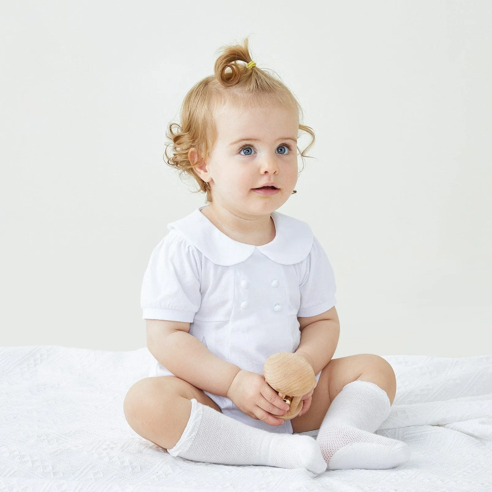 White Baby Short Sleeve Bodysuit