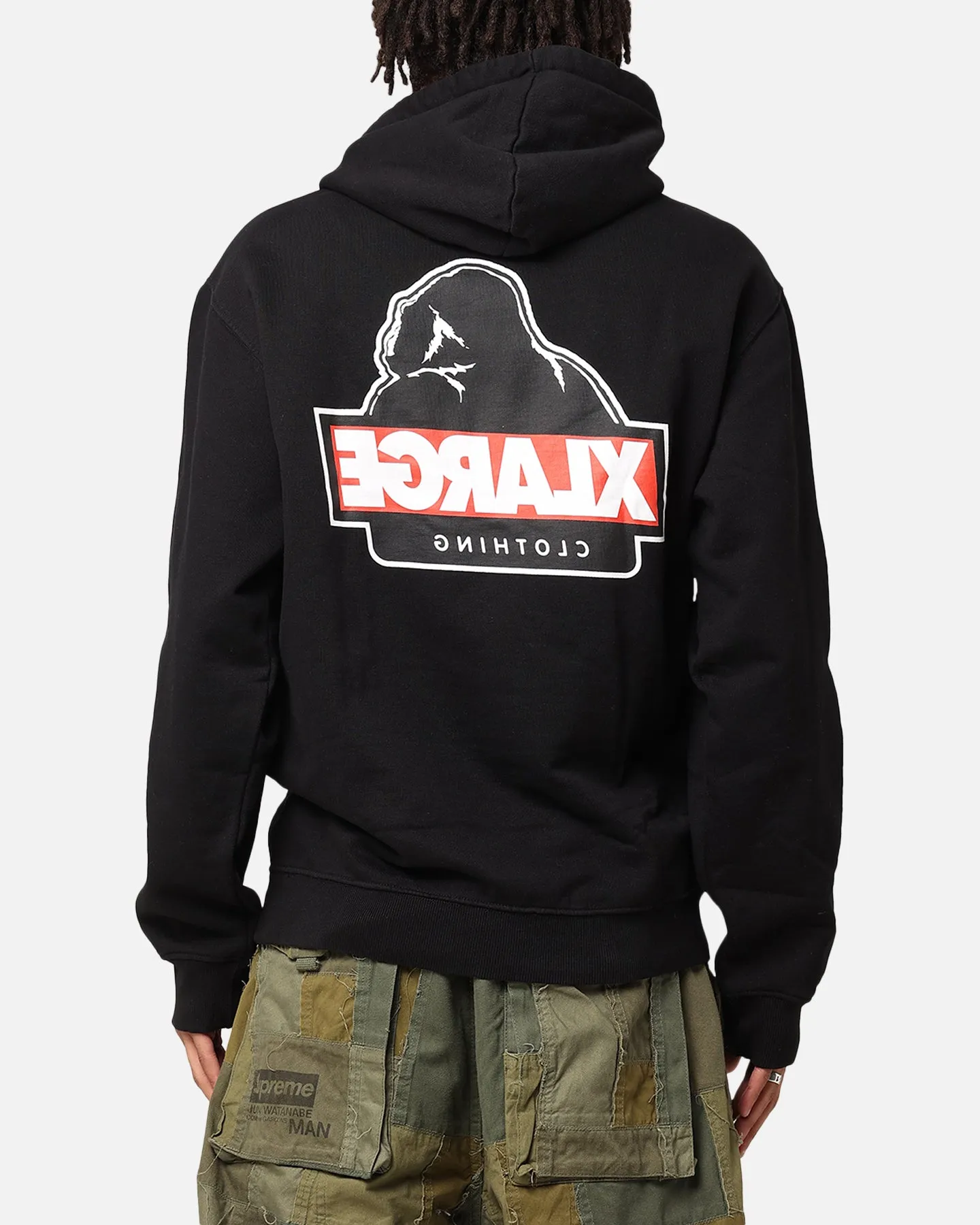 X-Large Slanted Hoodie Pigment Black