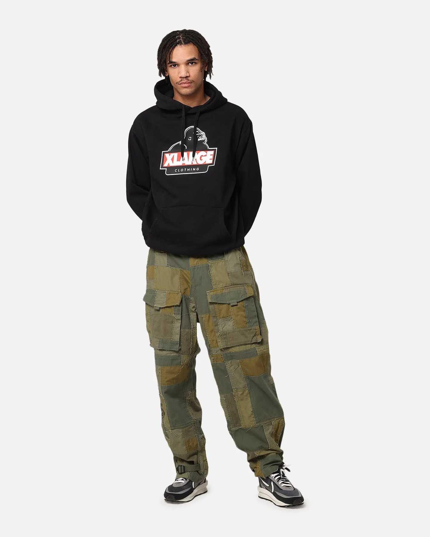 X-Large Slanted Hoodie Pigment Black